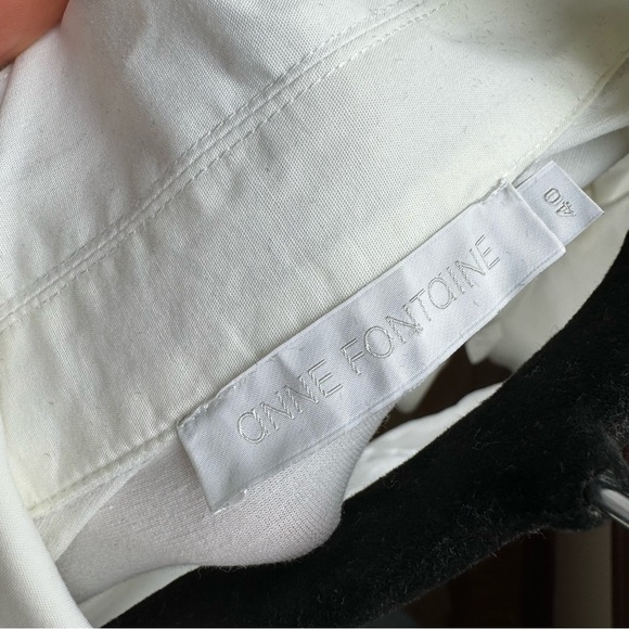 Anna Fontaine Paris White blouse sz 40 (M) - Picture 12 of 14